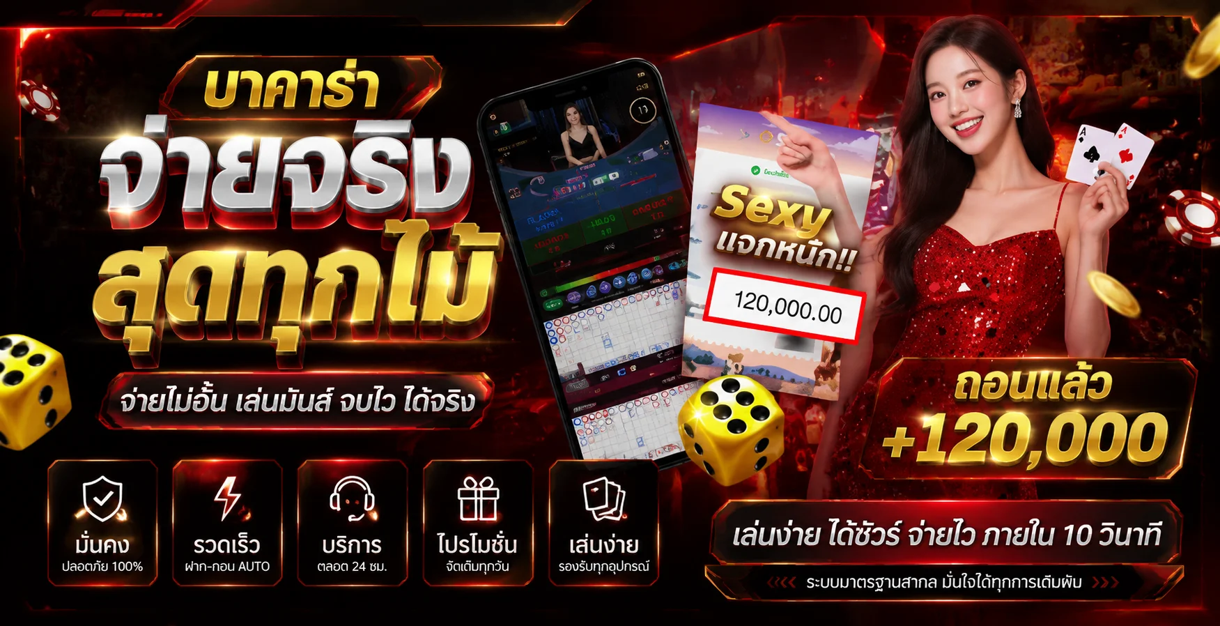 คาสิโนออนไลน์ มหาเฮง88 บาคาร่า รูเล็ต ถ่ายทอดสด
